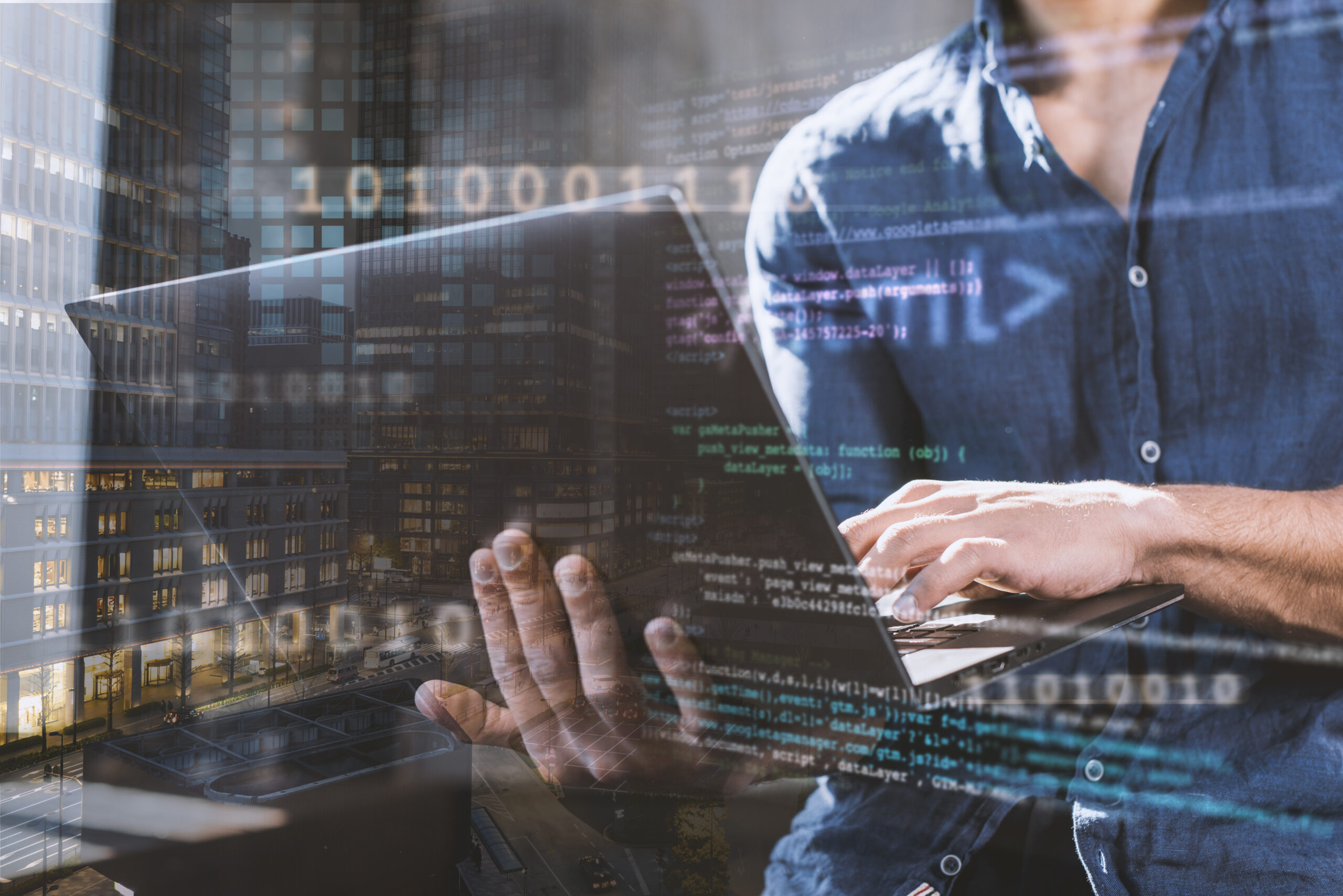 Home concepto de collage html y css con persona (1)